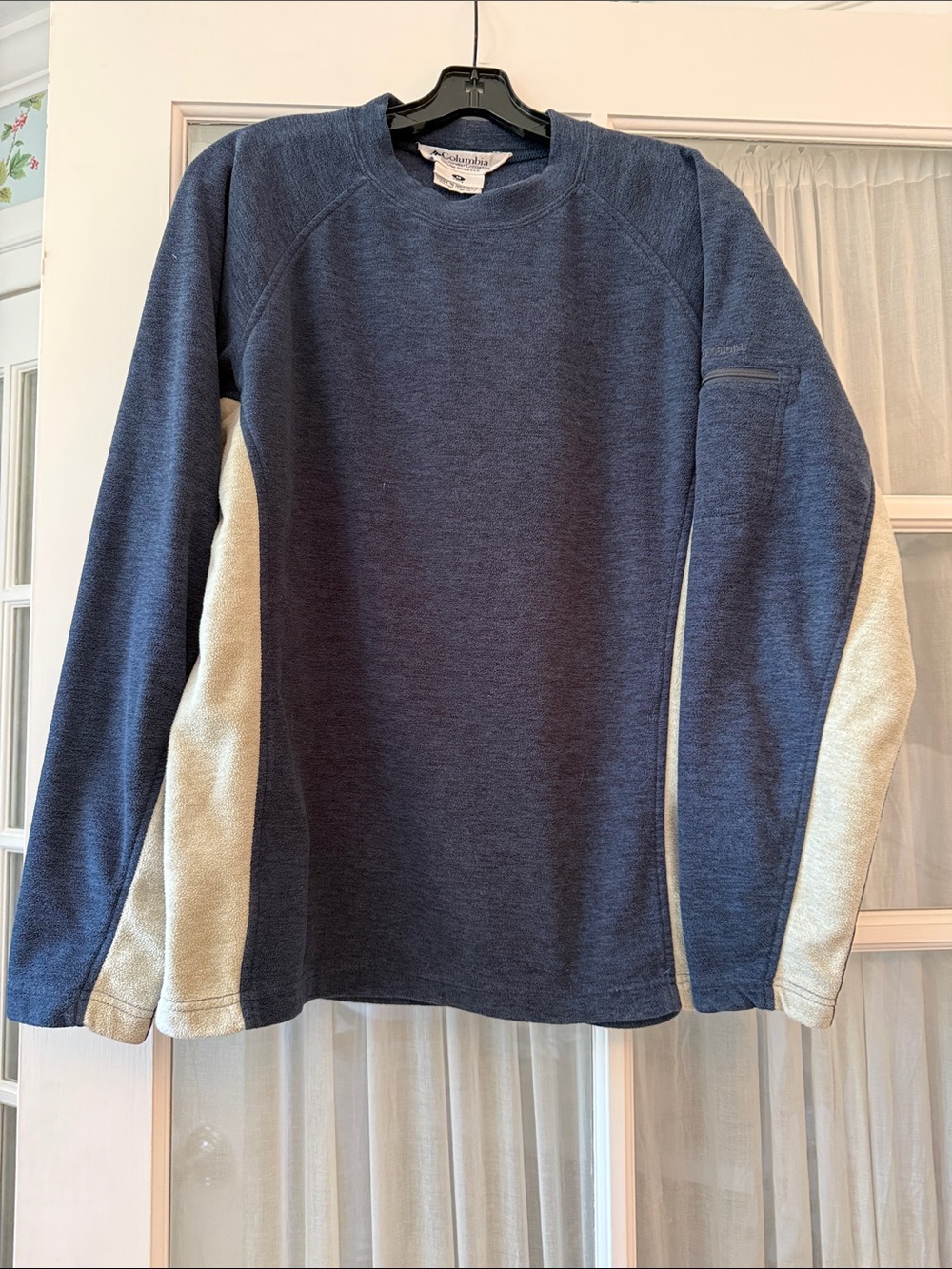 Columbia Navy and Cream Long-Sleeve Crewneck